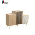 Meuble de rangement GRAND PODIUM - Chêne Clair - Chêne Clair - Chêne Vintage - Pin Cap Ferret - 127,4x88,5cm