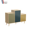 Meuble de rangement GRAND PODIUM - Chêne Clair - Olive - Tropical - Curry - 127,4x88,5cm