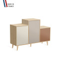 Meuble de rangement GRAND PODIUM - Chêne Clair - Porcelaine - Cachemire - Terracotta - 127,4x88,5cm