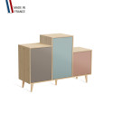 Meuble de rangement GRAND PODIUM - Chêne Clair - Sienne - Curacao - Abricot - 127,4x88,5cm