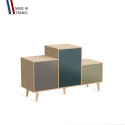 Meuble de rangement PODIUM - Chêne Clair -  Cubanite - Tropical - Olive - 127,5x74,5cm