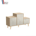 Meuble de rangement PODIUM - Chêne Clair - Pin Cap Ferret - - 127,5x74,5cm