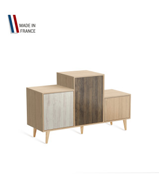 Meuble de rangement PODIUM - Chêne Clair -  Pin Cap Ferret - Chêne Vintage - Chêne Clair - 127,5x74,5cm