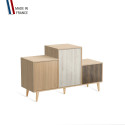 Meuble de rangement PODIUM - Chêne Clair -  Chêne Clair - Pin Cap Ferret - Chêne Vintage - 127,5x74,5cm
