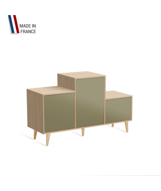Meuble de rangement PODIUM - Chêne Clair - Olive - - 127,5x74,5cm