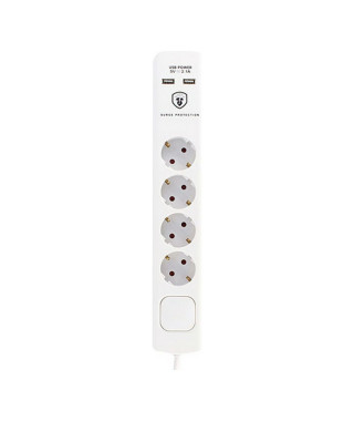 Rallonge 4 prises Schuko avec interrupteur TM Electron 230 V