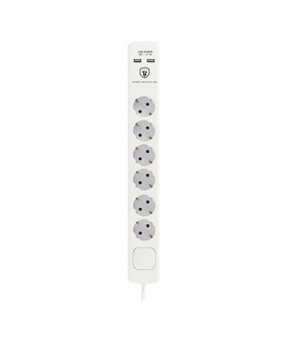 Multiprise 6 Prises avec Interrupteur TM Electron 230 V