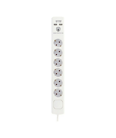 Multiprise 6 Prises avec Interrupteur TM Electron 230 V