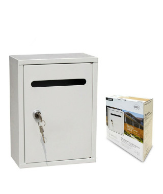 Boîte aux lettres EDM Linear 26 x 20 x 7,5 cm Acier Blanc