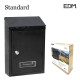 Boîte aux lettres EDM Standard 21 x 6 x 30 cm Noir Acier