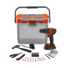 Set de forage et accessoires Black & Decker bcksb05-qw 18 V