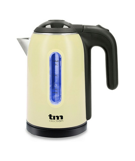 Bouilloire Électrique avec Voyant LED TM Electron Acier inoxydable Crème