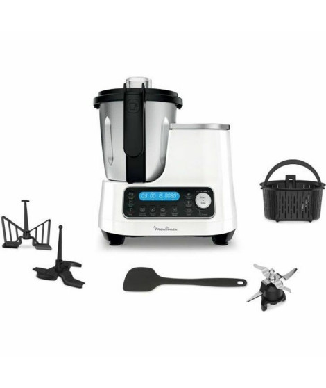 Robot culinaire Moulinex HF45PRBL Noir/Blanc Blanc 1400 W 2 L