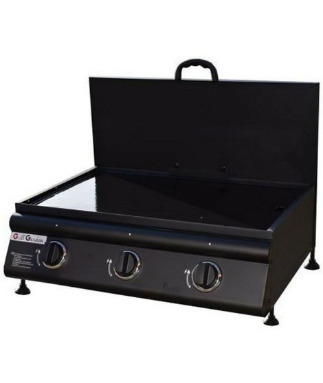 Plancha au gaz Grill Garden Castella Noir mat 1000 W