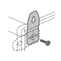 PATTES DE FIXATION MURALE METAL