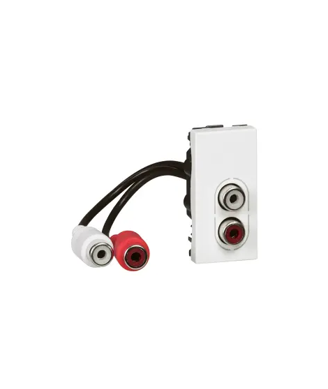 B - PRISE 2 RCA FEMELLE PRECONNE
