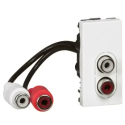 B - PRISE 2 RCA FEMELLE PRECONNE
