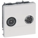 Prise TV-R Mosaic 2 modules pour