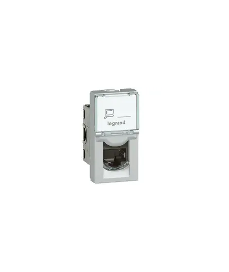 RJ45 C6A STP MOSAIC 1 M ALU