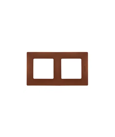 PLAQUE NILOE 2 POSTES - CACAO