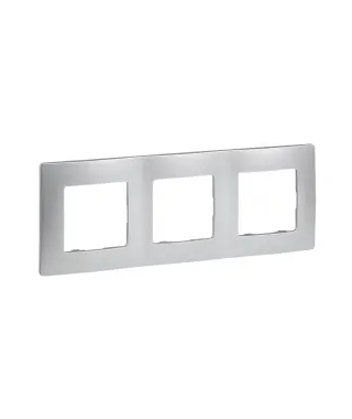 PLAQUE NILOE 3 POSTES - ARGENT
