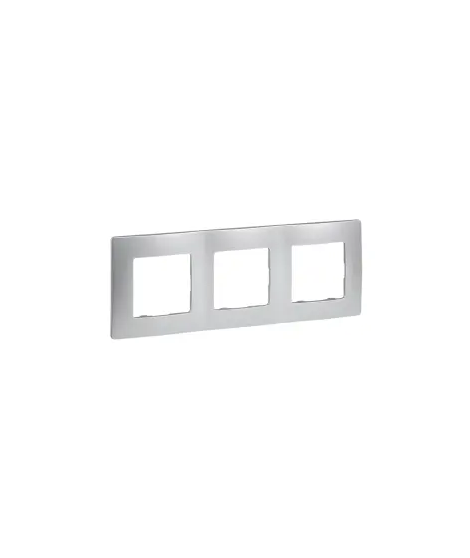 PLAQUE NILOE 3 POSTES - ARGENT