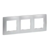 PLAQUE NILOE 3 POSTES - ARGENT