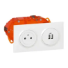 KIT 2P+T/2XUSB PRECA BLANC