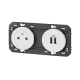PRISE 2P+T SURFACE + CHARGEUR 2