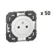 LOT DE 50 PRISES DE COURANT 2P+T