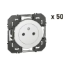 LOT DE 50 PRISES DE COURANT 2P+T