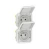 C - PRISE DE COURANT 2X2P+T VERT