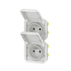 C - PRISE DE COURANT 2X2P+T VERT