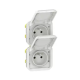 C - PRISE DE COURANT 2X2P+T VERT