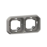 SUPPORT PLAQUE ENCASTRE 2 POSTES