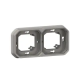 SUPPORT PLAQUE ENCASTRE 2 POSTES