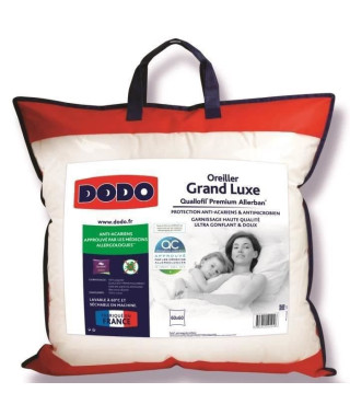 Occasion - DODO Oreiller grand luxe Quallofil Allerban 60x60 cm blanc