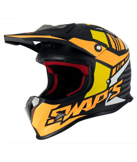 Occasion - Casque Cross S885 Enfant -  Noir Jaune Orange - Taille S