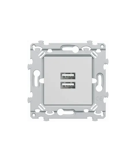 CHARGEUR DOUBLE USB A+A BLANC ES