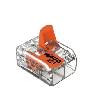BORNE WAGO 221 MINI 2X6MM² A LEV