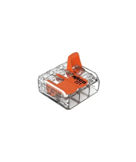 BORNE WAGO 221 MINI 3X6MM² A LEV
