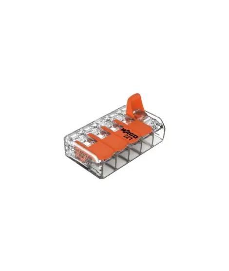 BORNE WAGO 221 MINI 5X6MM² A LEV