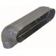 Coude vertical oblong galvanisé