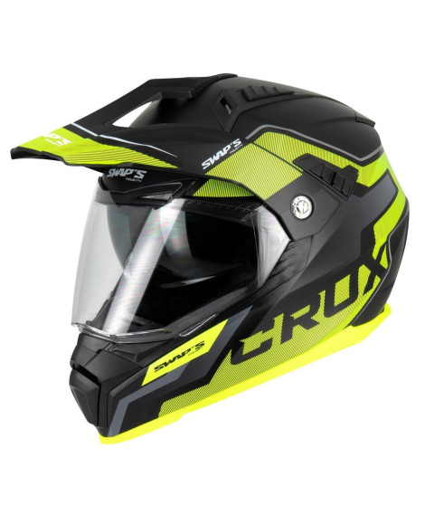 Casques Enduro Crux  S789 Noir Jaune M