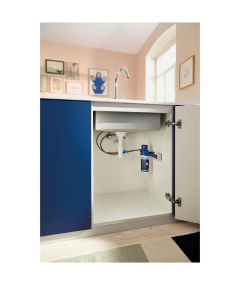 Occasion - Robinet filtrant de cuisine - Chromé - Filtration de l'eau - Bec haut en C - Rotation 150° - GROHE Blue StartCurve