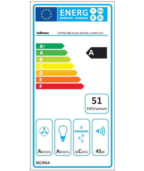 Hotte décorative murale Falmec FLIPNRS1410