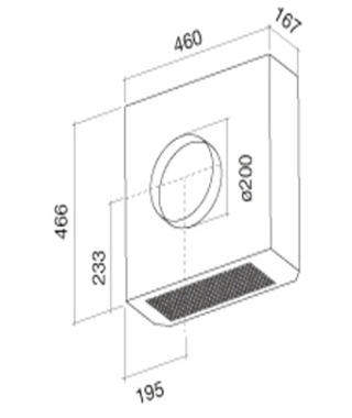 Hotte sans moteur / moteur Falmec Solution Moteur EXT 1500m3/H 125005