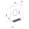 Hotte sans moteur / moteur Falmec Solution Moteur EXT 1500m3/H 125005