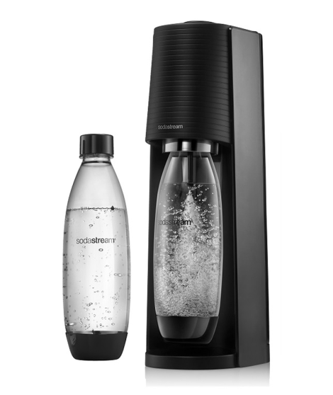 Machine à soda et eau gazeuse Sodastream TERRA Noire + 2 bouteilles compatibles Lave Vaisselle