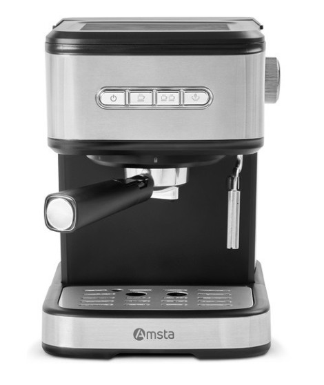 AMSTA - AMCM87257 - Machine expresso - Touches digitales - Pression 20 bars - Puissance 850 watts - Noir et inox